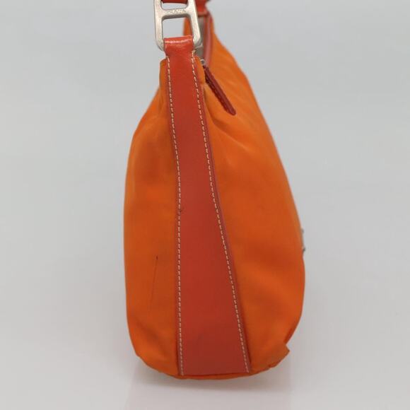 PRADA Shoulder Bag Nylon Orange Silver - Picture 4 of 12